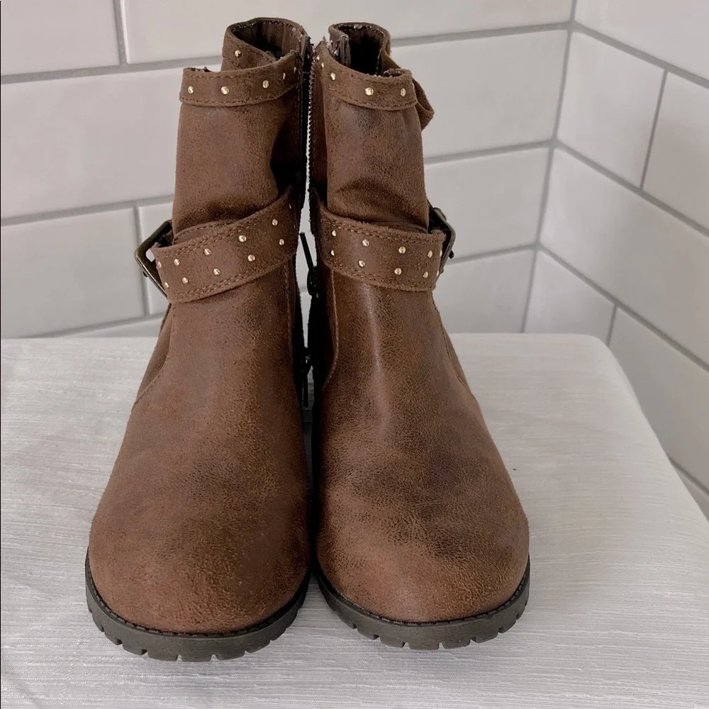 MIA Brown Studded Kids Boots